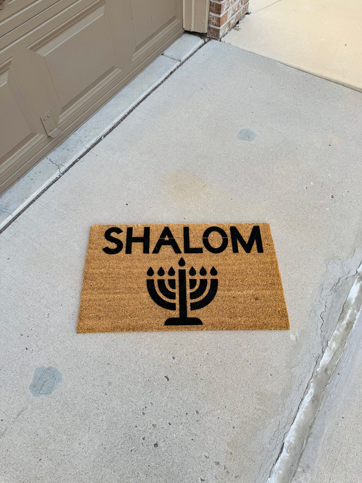 Shalom Menorah 18x30 Doormat