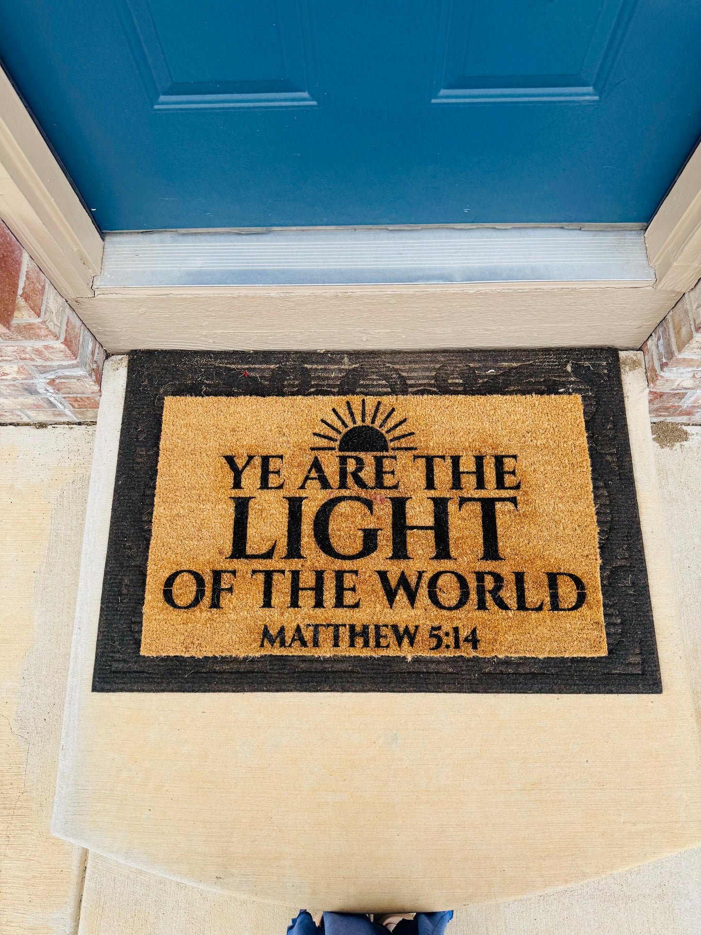 YE ARE THE LIGHT OF THE WORLD MATTHEW 5:14 KJV 18x30 Doormat