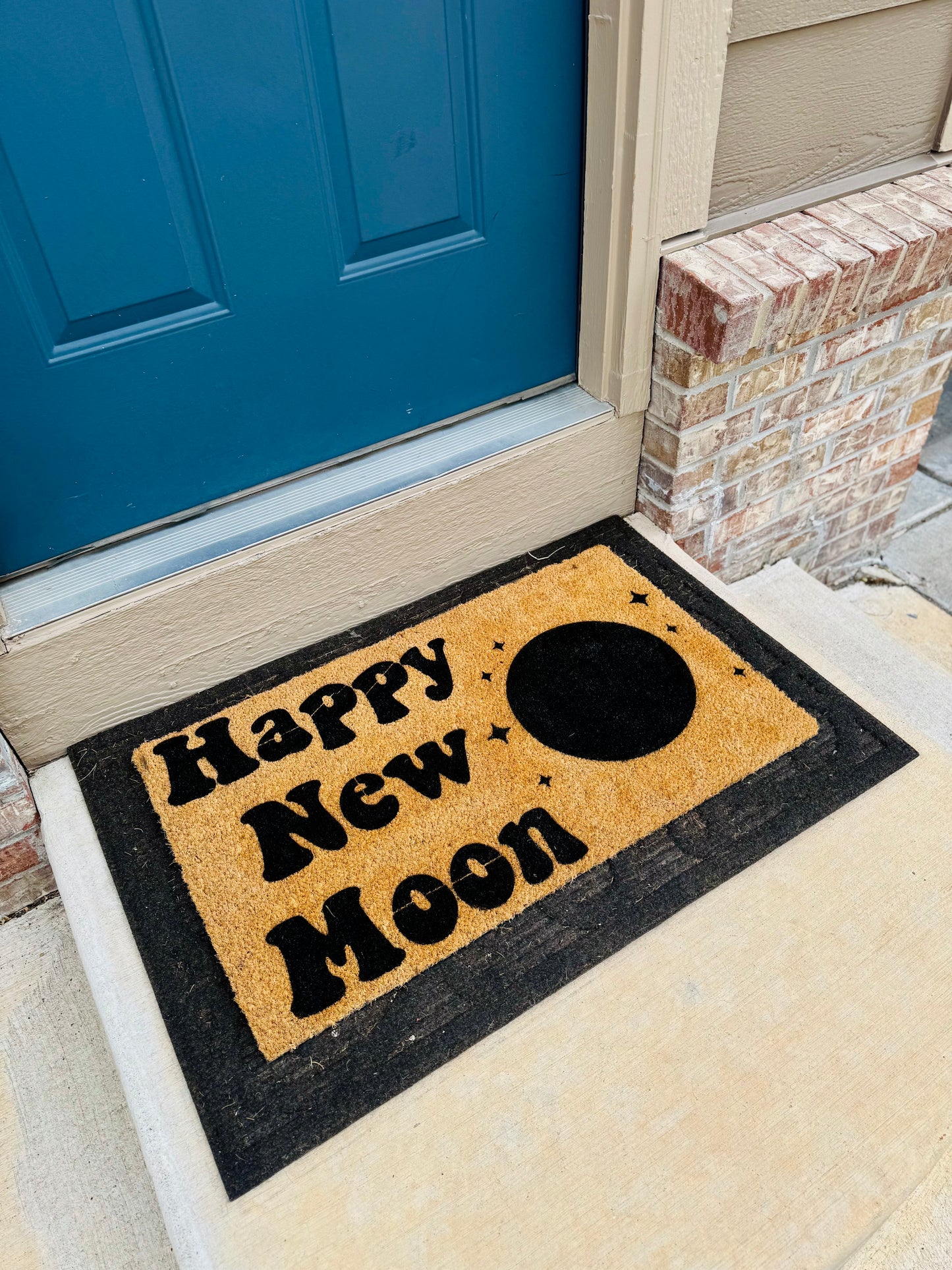Happy New Moon 18x30 Doormat