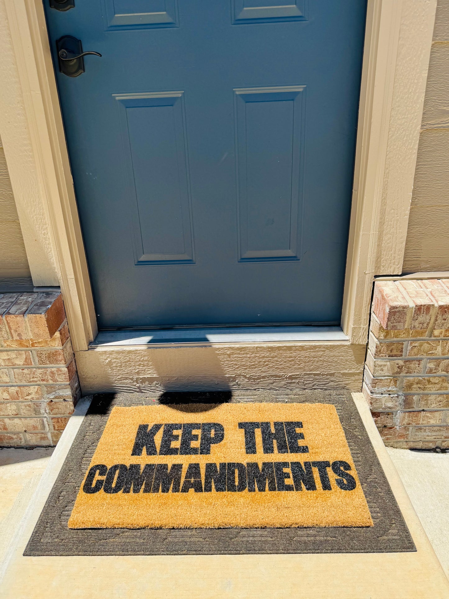 KEEP THE COMMANDMENTS 18x30 Doormat