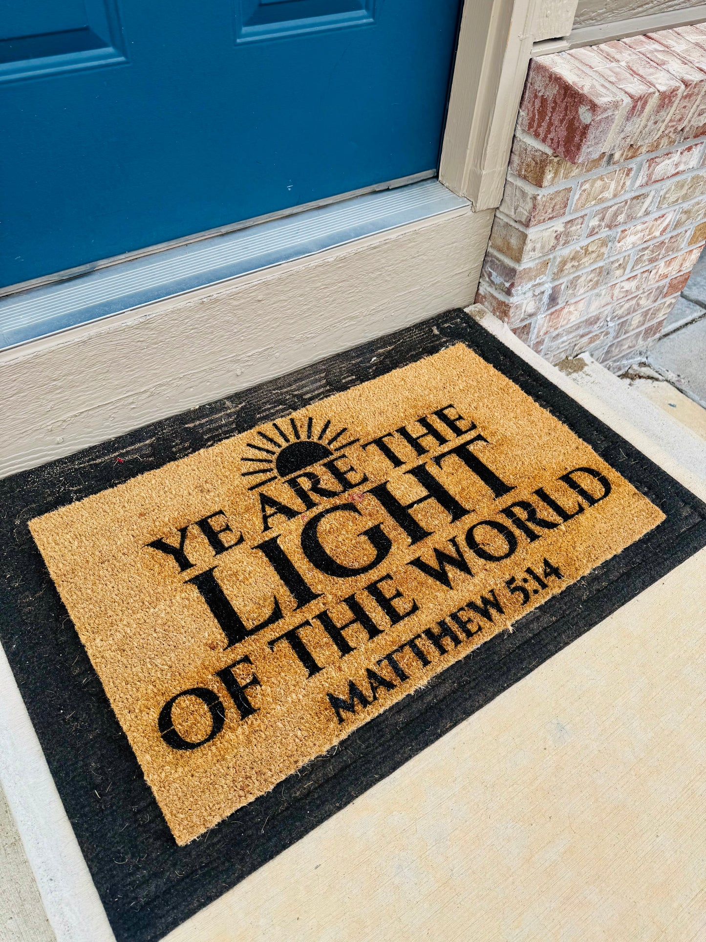 YE ARE THE LIGHT OF THE WORLD MATTHEW 5:14 KJV 18x30 Doormat
