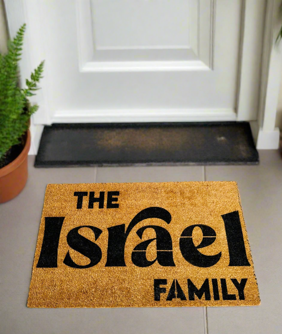 The Israel Family 18x30 Doormat