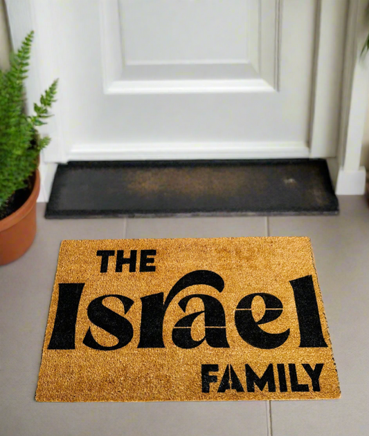 The Israel Family 18x30 Doormat
