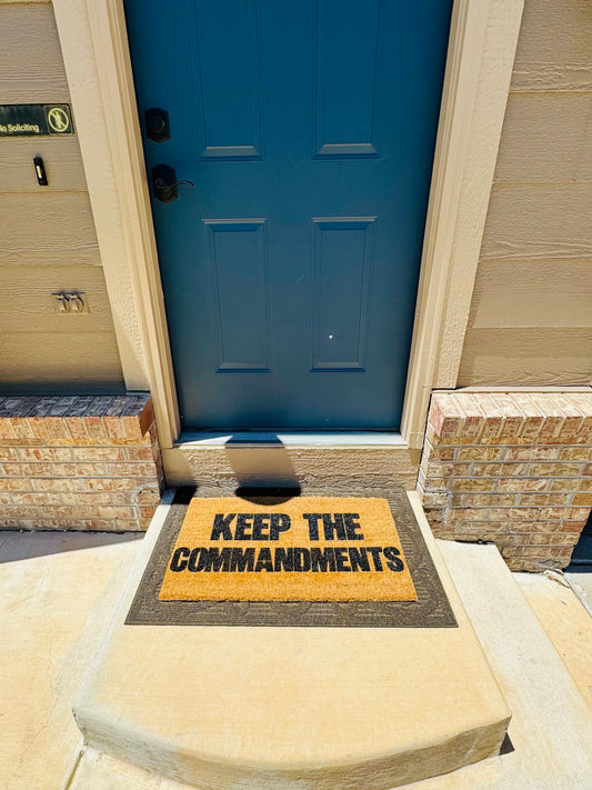 KEEP THE COMMANDMENTS 18x30 Doormat