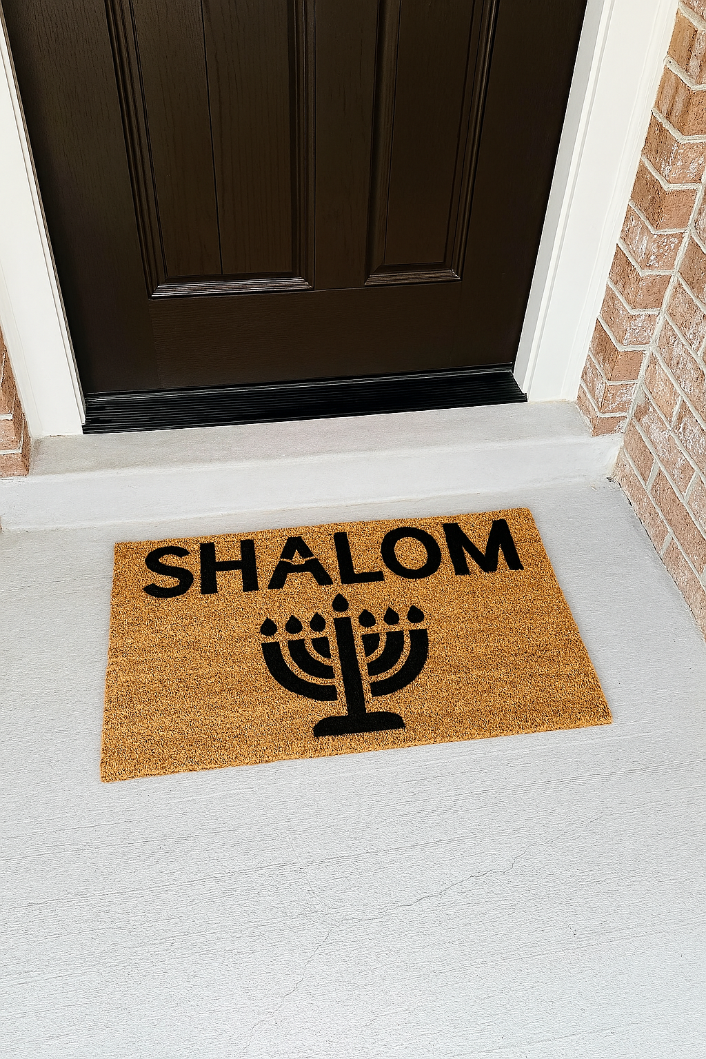 Shalom Menorah 18x30 Doormat