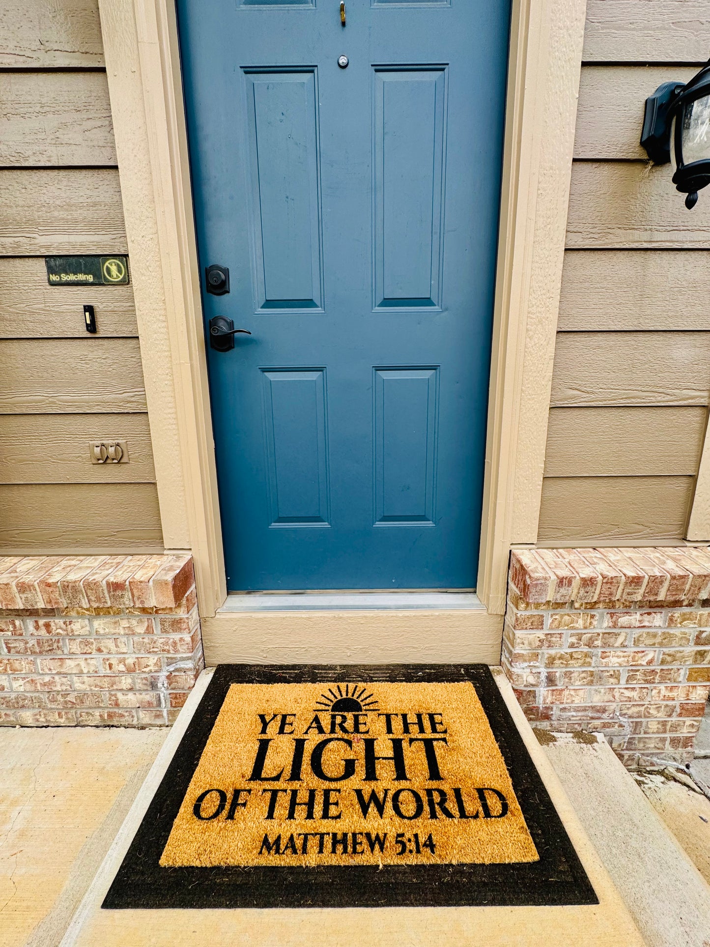 YE ARE THE LIGHT OF THE WORLD MATTHEW 5:14 KJV 18x30 Doormat