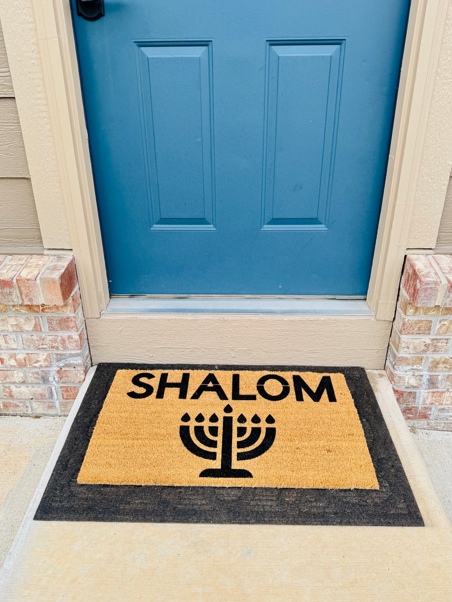 Shalom Menorah 18x30 Doormat