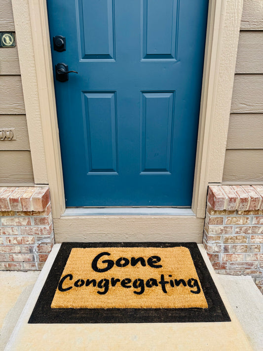 Gone Congregating 18x30 Doormat